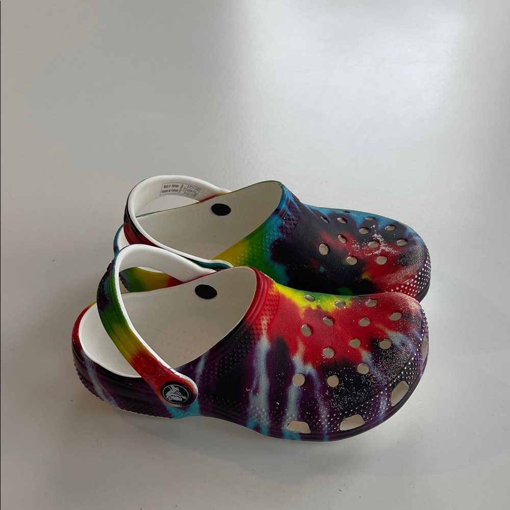 Colorful Tie-Dye Crocs